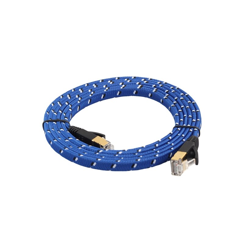 Cat7 Ethernet Kabel, Gevlochten CAT7 Hoge Snelheid Professionele Metalen Shell Kristal Hoofd Stp Draden CAT7 RJ45 Ethernet Kabel