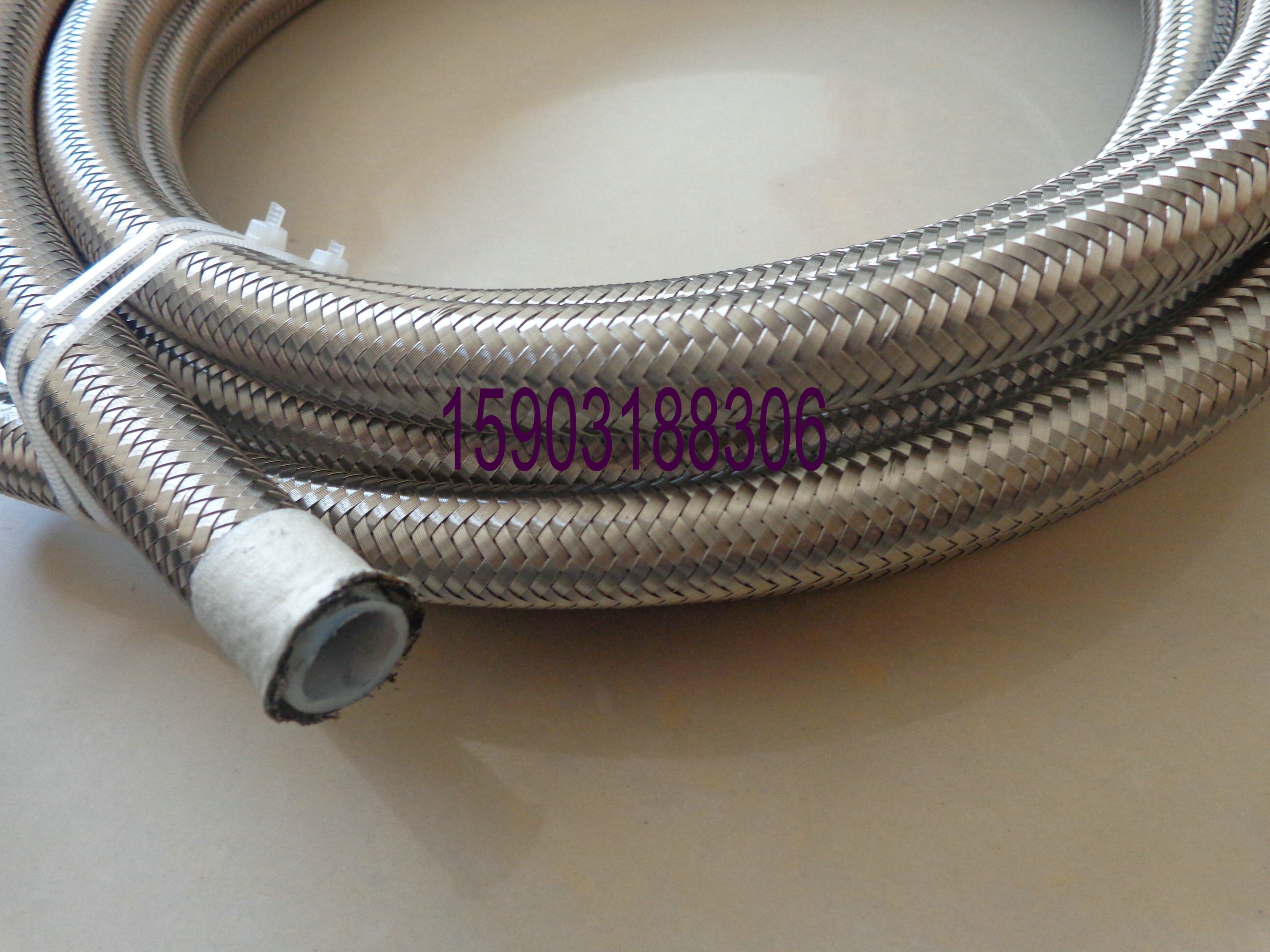6AN SS Braided PTFE Lined Hose AN6 Auto Fuel hose PTFE Stainless Braided Hose Line 20ft