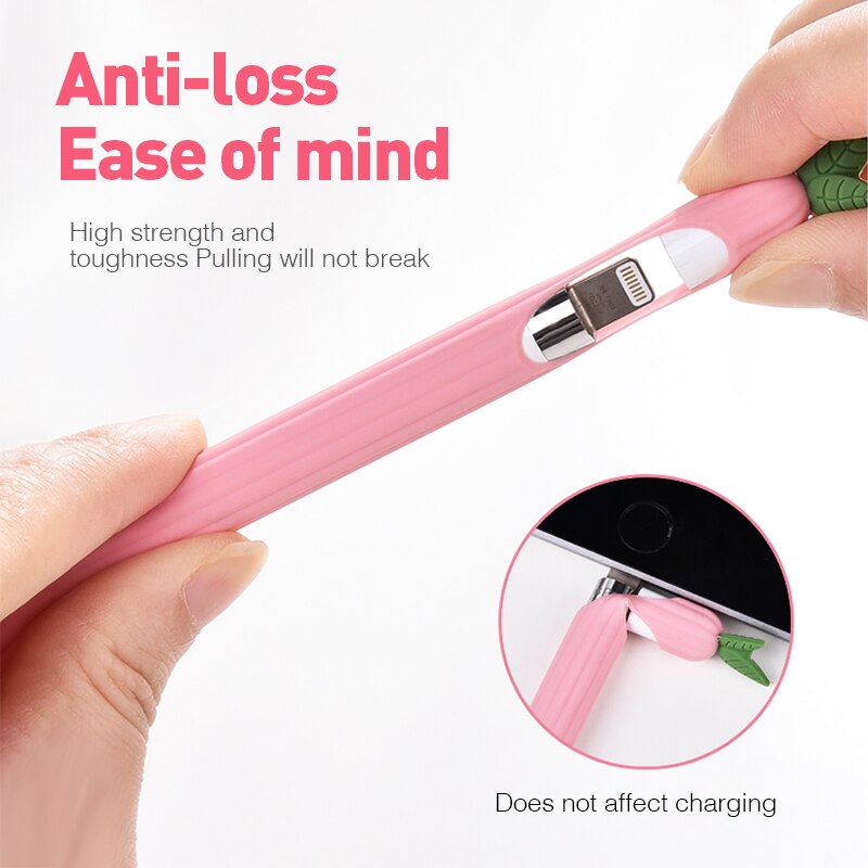 Coque de protection Anti-perte pour Apple Pencil 2, étui en Silicone pour iPad 1/2, stylet protecteur