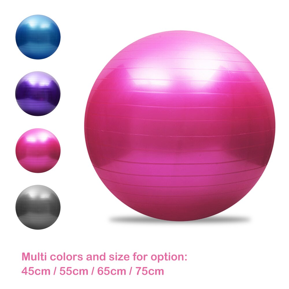 Anti-burst Yoga Ball Thickened Stability Balance Ball Pilates Barre Physical Fitness Exercise Ball 45/55/65/75CM Air Pump