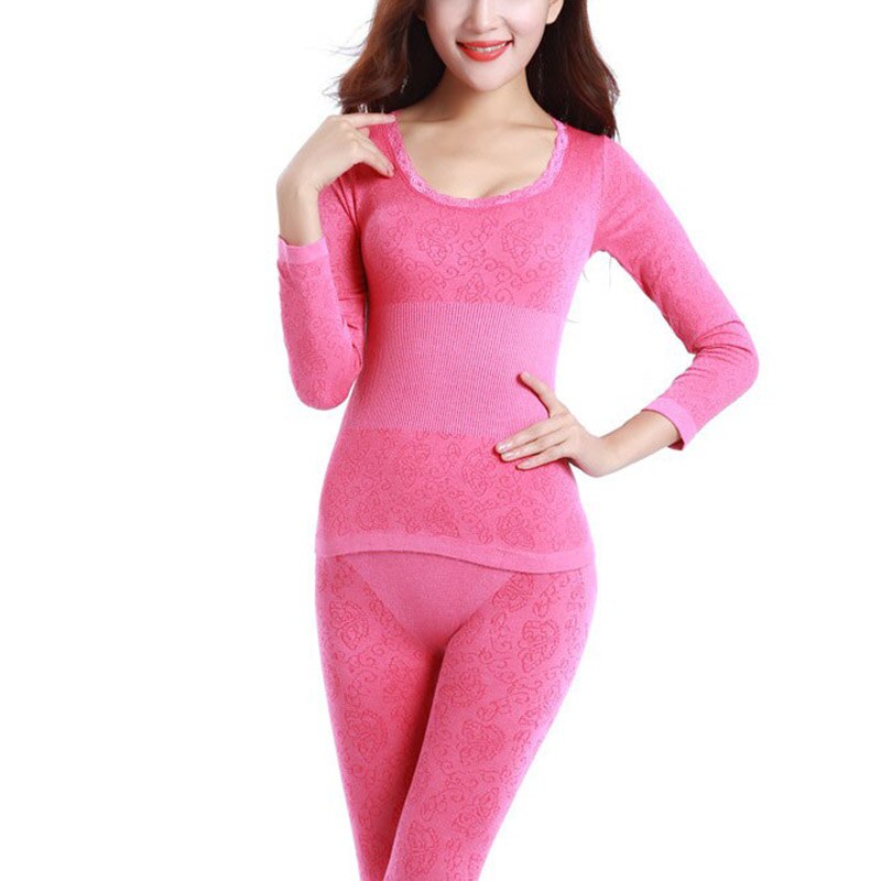 Winter Women Long Johns Thermal Underwear Suit Thick Modal Underwear Female Clothing