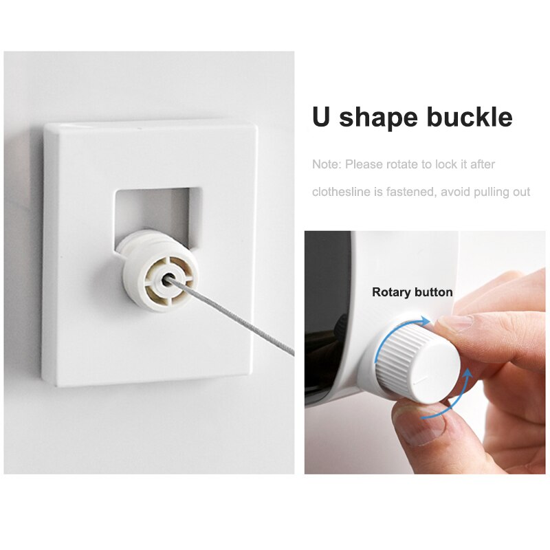 Retractable Clothes Line Double Layer Clothes Hanger Rope Stainless Steel Wall Hanger Cloth Drying Rack Towel Rack Clothesline