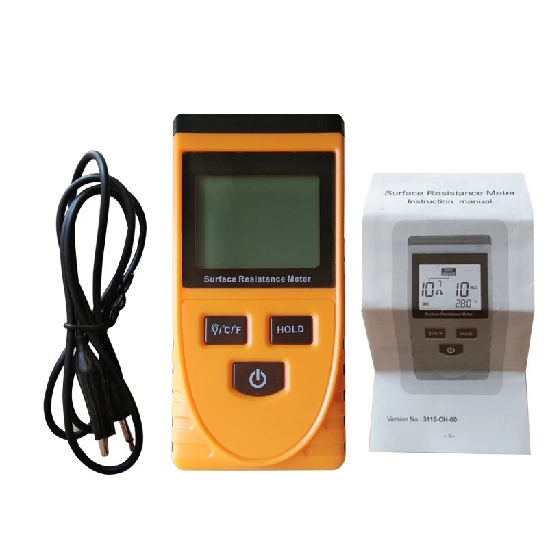 Oppervlakte Weerstand Meter Handheld Aarde Weerstand Meter Meet Instrument Statische Detector Handheld Digitale Weerstand Gereedschap