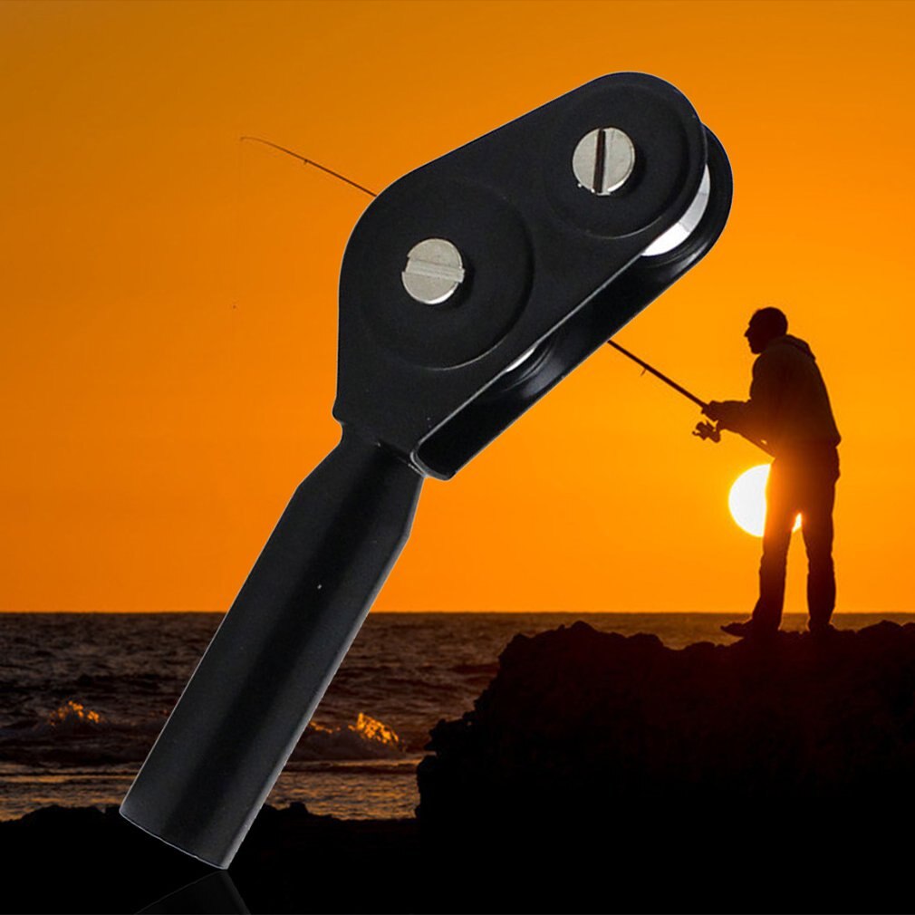 Double Roller Fishing Rod Guide Tip Durable Pulley Ring Rod Guide Tips Sea Fishing Boat Trolling Tools