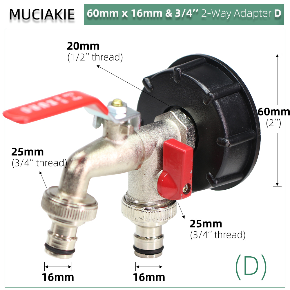 Zero Pressure Ball Valve Watering Timer Garden Irrigation Controller Automatic System Part Quick Tap Connecter IBC Water Tank: Blue