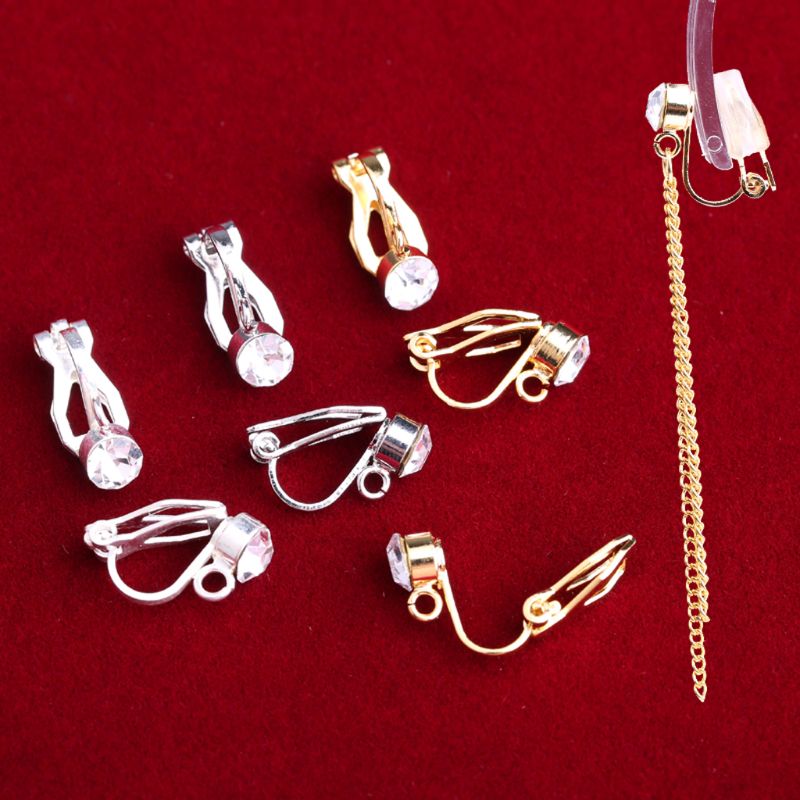 10 Stuks Clip-On Earring Converter Met Open Lus Geen Pierce Oor Sieraden Maken