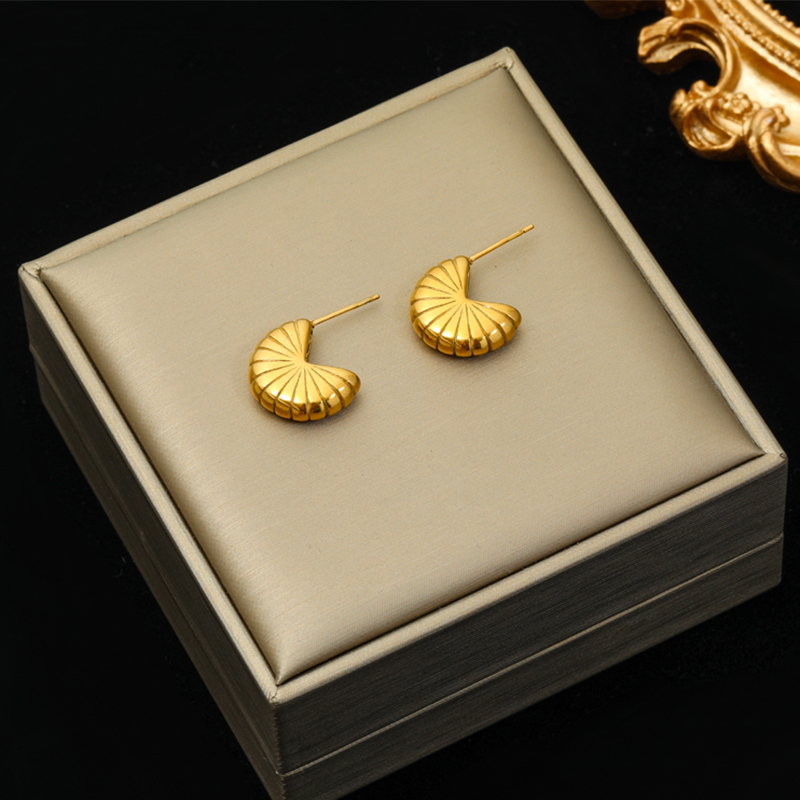 EILIECK-pendientes de acero inoxidable 316L para mujer y niña, aretes giratorios geométricos de Color dorado, joyería para la oreja que no se decolora, para , BAKьги: PLATEADO
