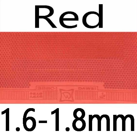Dawei 388c-1 388c 1 medium pips-out bordtennis pingpong gummi med svamp: Rød 1.6-1.8mm