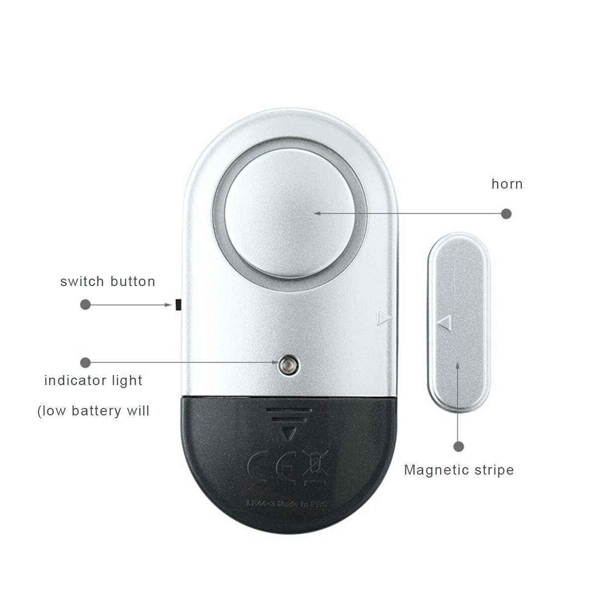 Wireless Burglar Alarm with Magnetic Sensor Home Security System Kit 120DB Super Loud Sound Alarm Sensor Mini Window Door Sensor