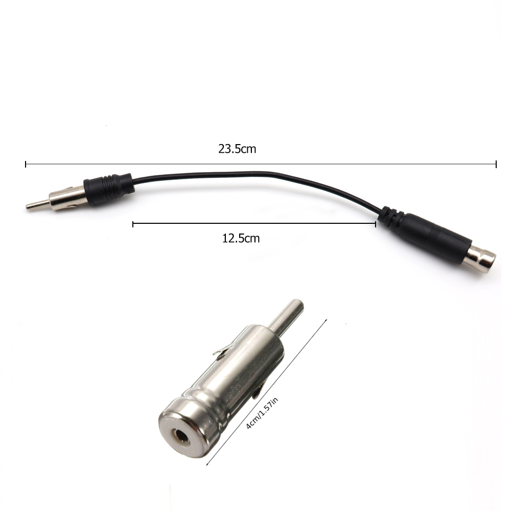 Car Vehicles Radio Stereo ISO To Din Aerial Antenna Mast Adapter Connector Plug for Car Radio Stereo Autoradio Fit Most Types