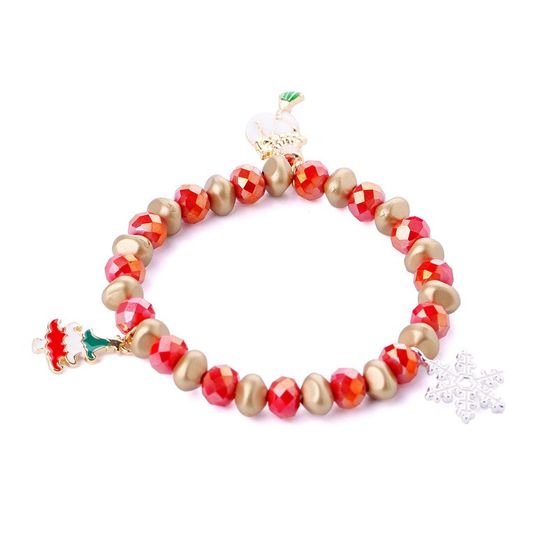 DoreenBeads Christmas Dainty Bracelets Delicate Beaded Bracelet Jewelry For Christmas Party Kids ,1 PC: 6