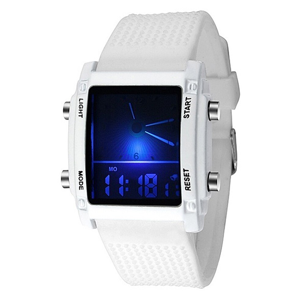 Unisex Waterproof Dual LCD Chronograph Quartz Sport Digital Wrist Watch