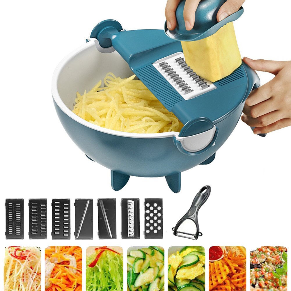 Multifunctionele Snijmachine Groentesnijder Aardappel Dunschiller Wortel Ui Rasp Zeef Keuken Accessoires Groentesnijder ^ 1