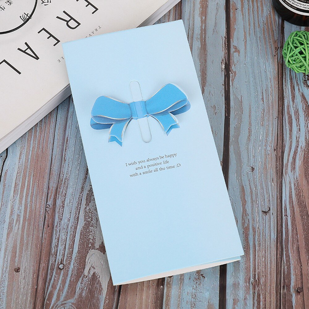 5 pièces 3D Bow creux carte de voeux fleur boutique merci pour carte de visite fête d'anniversaire Invitations de mariage cartes: J