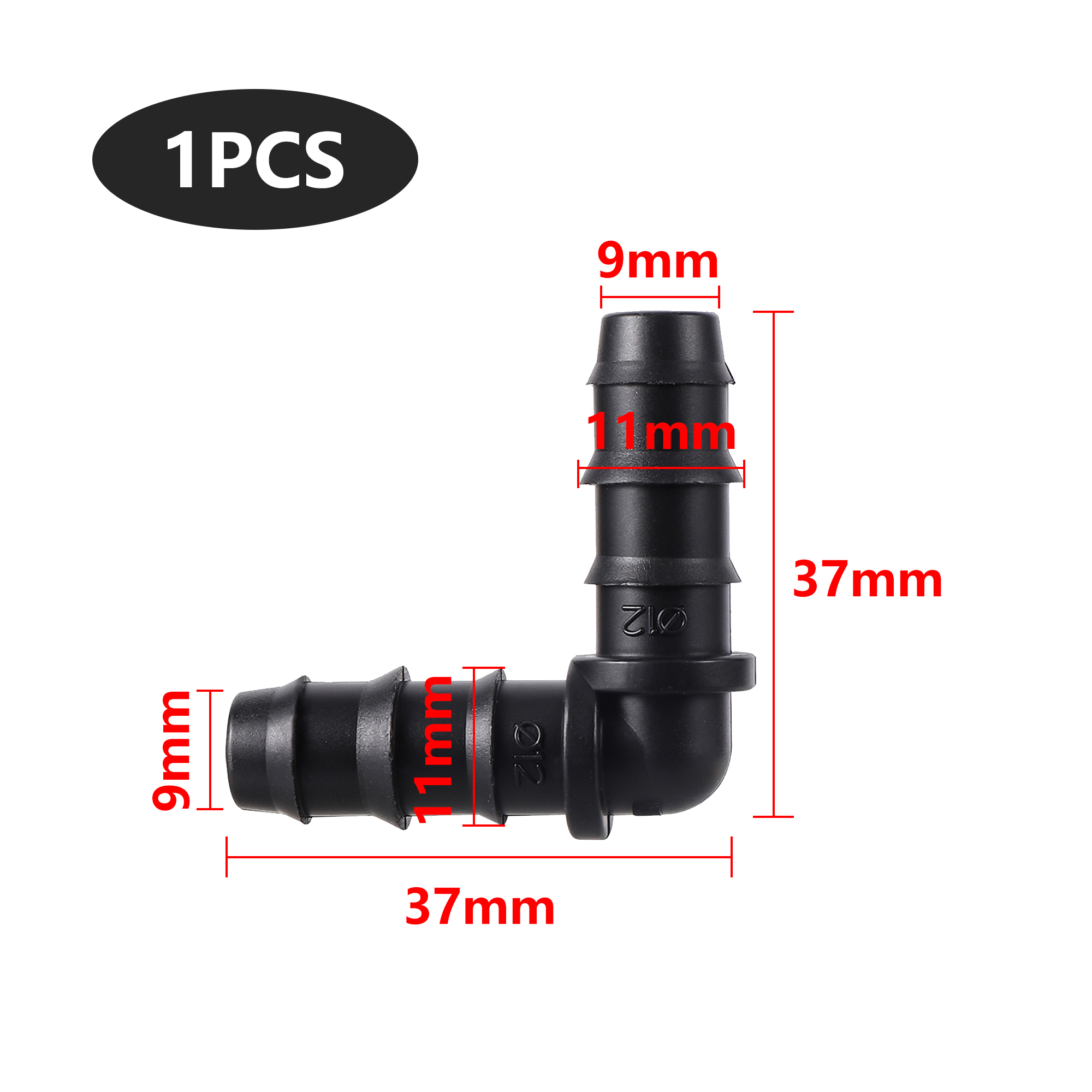 5 stks DN12 Druppelirrigatie Accessoires Elleboog Rechte Connector Prikkeldraad Connector Irrigatie Waterslang Connector: Bruin