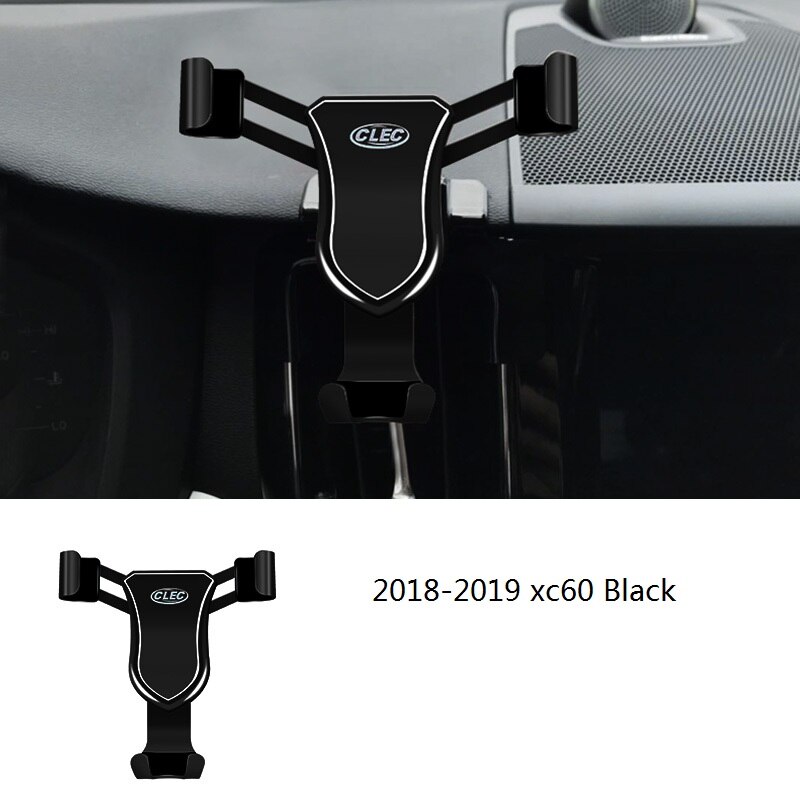 for volvo xc60 dedicated mobile phone holder car phone holder car accessories: Black