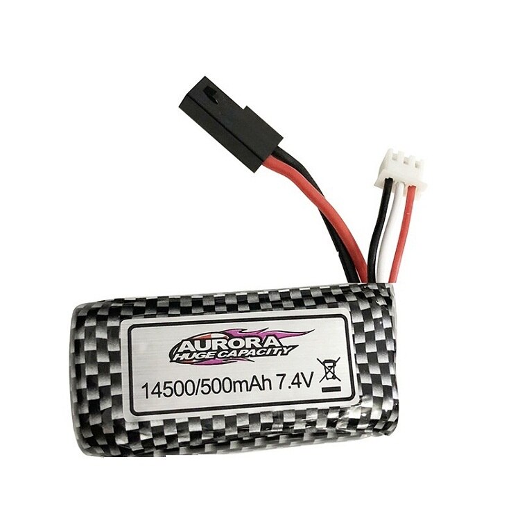 Batería lipo de 7,4 v, 500mAh/7,4 v, 1000mah, 14500 mAh, para XINLEHONG 9130, 9136, 9137, 9130, 9136, 9137, Q901, coche teledirigido de alta velocidad: Morado