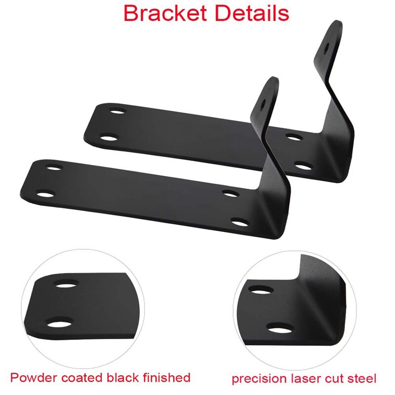 Top2Pcs Front Lower- Bumper Mounting Brackets for 30/40 Inch Curved LED Light Bar Fits for Dodge Ram 2500 3500