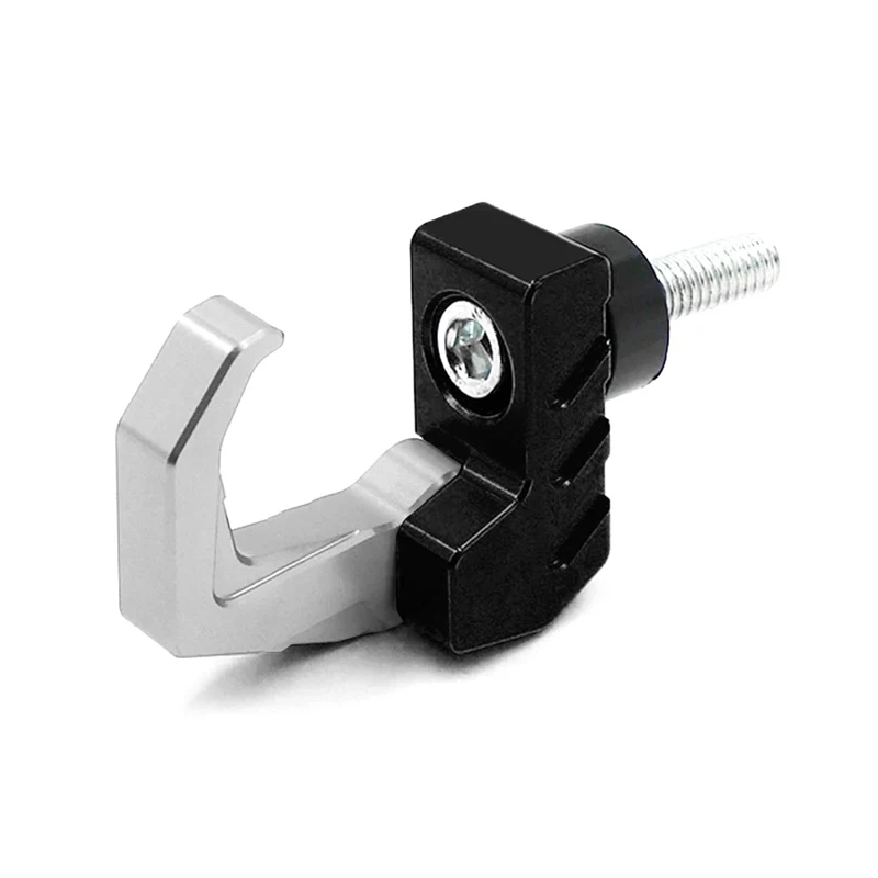 Motorhelm Houder Cnc Aluminium Bagagetas Haak Houder Hanger Haken Motor Scooter Helm Tassen Gadget Handschoen Haken: GRIJS