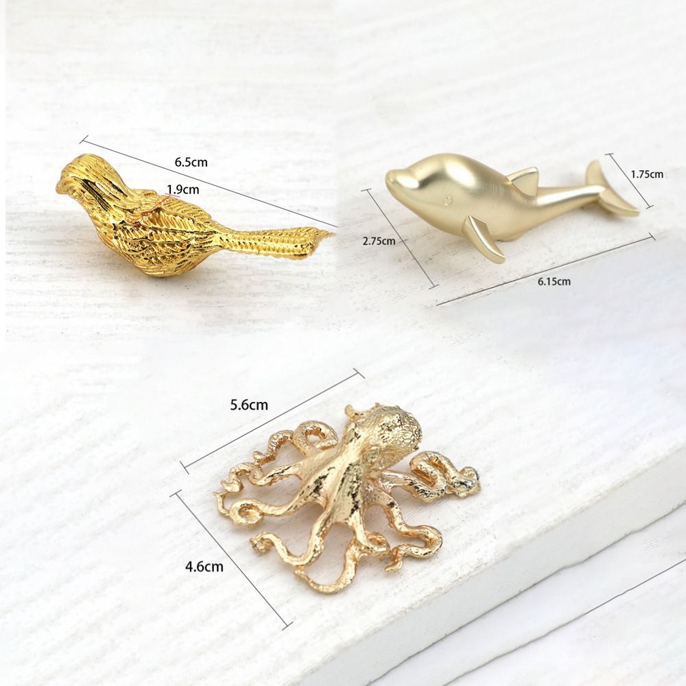 Fine Lucky Bird Furniture Handles Simple Cartoon Animal Cabinets Door Knobs Light Luxury Modern Closet Door Handles Home Decor