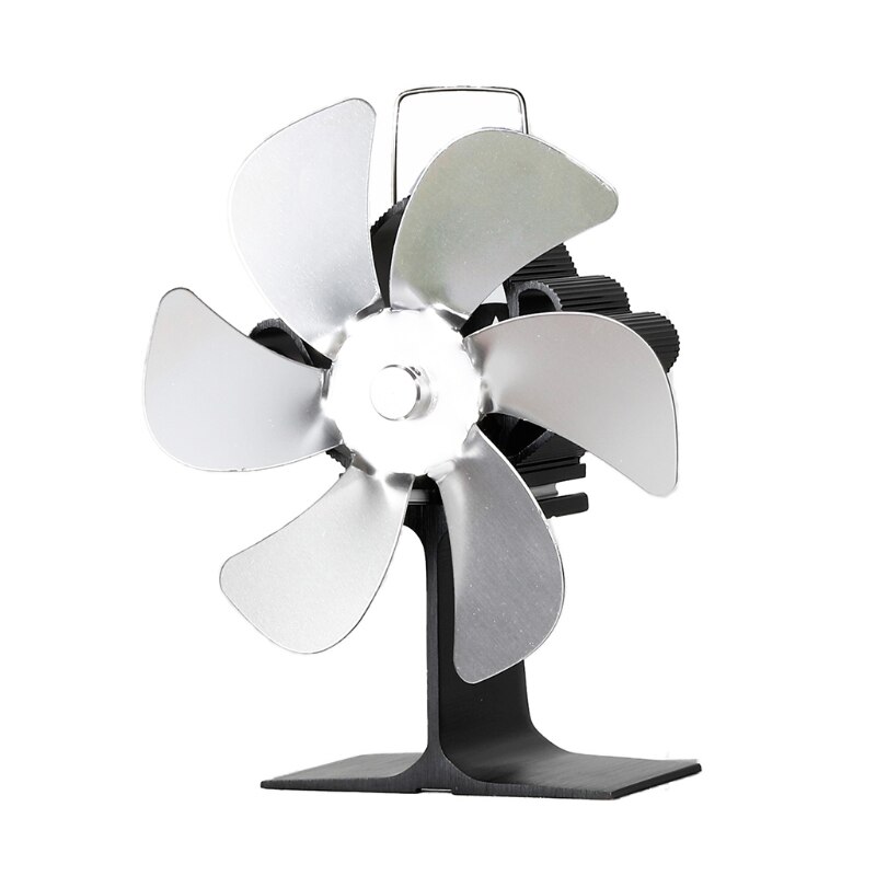 Srliya Warmte Aangedreven Kachel Fan 6 Blade Aluminiumlegering