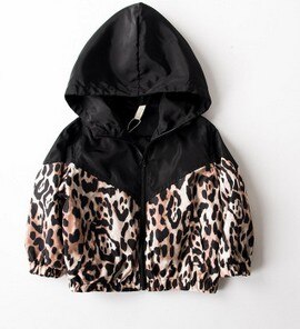 Baby Mantel Herbst Kleinkind freundlicher Baby Mädchen Jacke Outfits Leopard Langarm Mit Kapuze Mantel Outfits Leopard Nähte Jacke: 3T