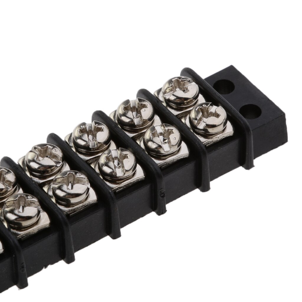 10 Gang Screw Terminal Block With Nickel Plated Brass Contacts For Boats