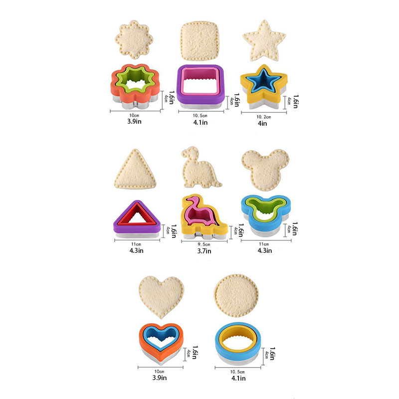 Sandwich Cutter for Kids Biscuit Cutter Uncrustables Sandwich Maker DIY Mold Cutters Food Picks for Kid Lunch Lunchbox Bento Box