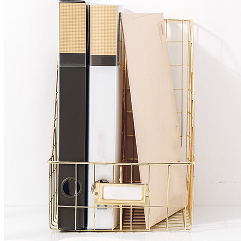 Desk Organizer Bedroom Stationery Home Office Mesh Book Shelf File Holder azine Rack Management