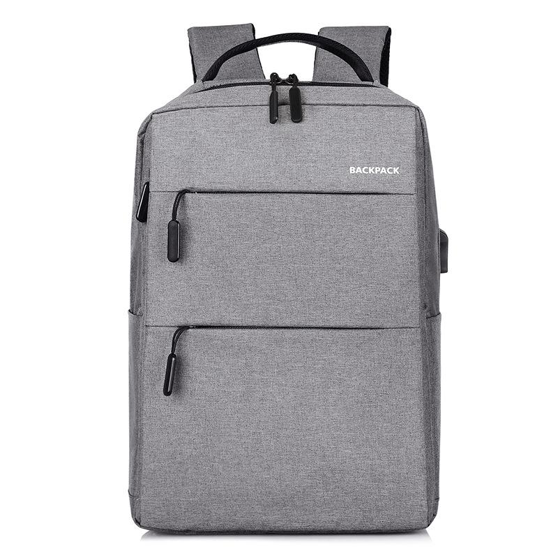 17 tommers ryggsekk plecak ryggsekk usb mochila 17 "pulgadas bærbar reise ryggsekk nylon vanntett rugzak proof skolesekk: Grå