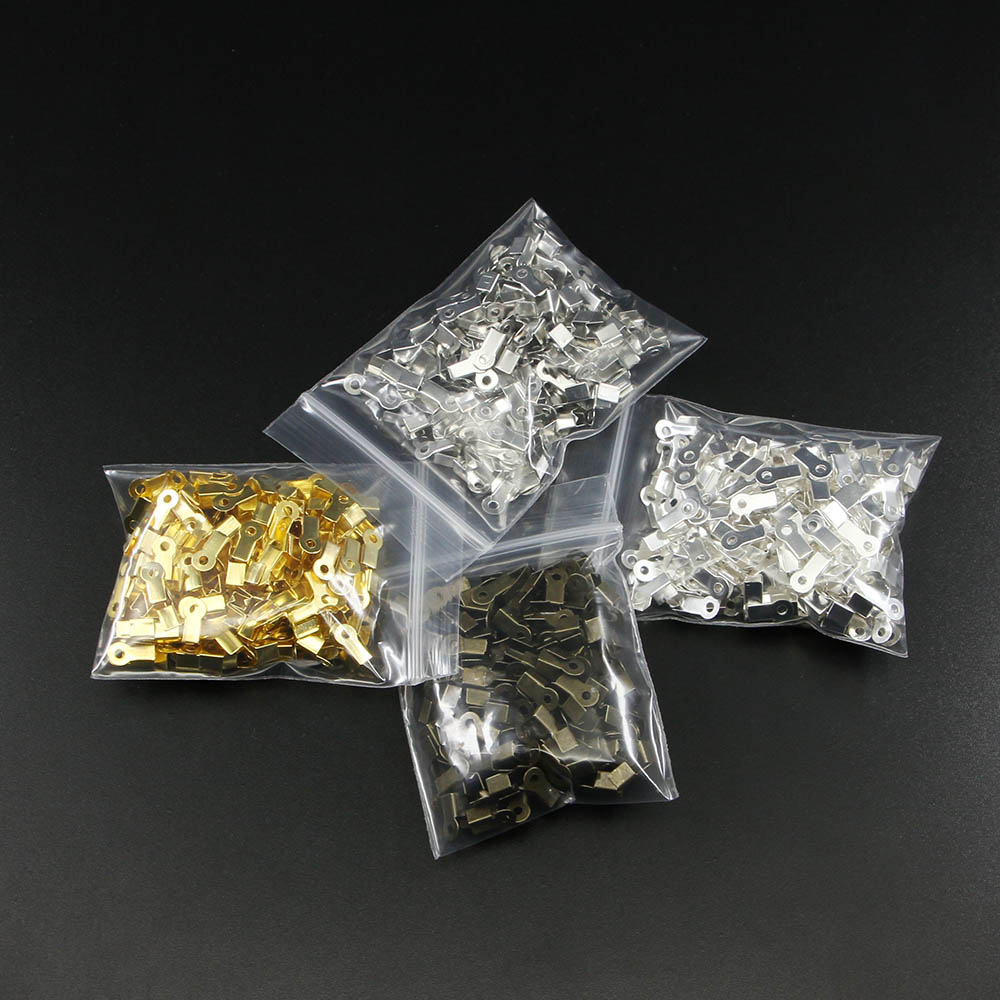 Fermoirs à crique, embouts de cordon, ruban de ficelle, pointe de Clip en cuir, connecteurs de perles à sertir pliables pour la fabrication de bijoux, fournitures de travaux manuels, 200 pièces/lot