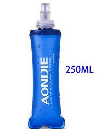 Aonijie 350 600ml løbende sport vandpose folde tpu løb foldbar tpu blød lang halm vandflaske kedel: 250ml