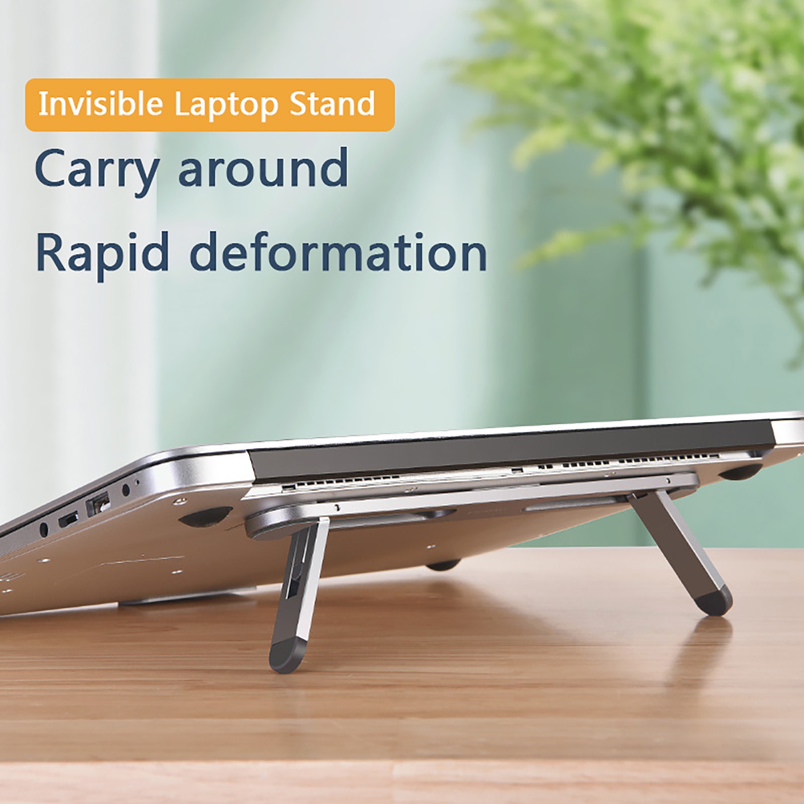 Portable Laptop Stand Ergonomic Laptop Computer Bracket Portable Invisible Storage Folding Adjustable Suspended Satnd Holder