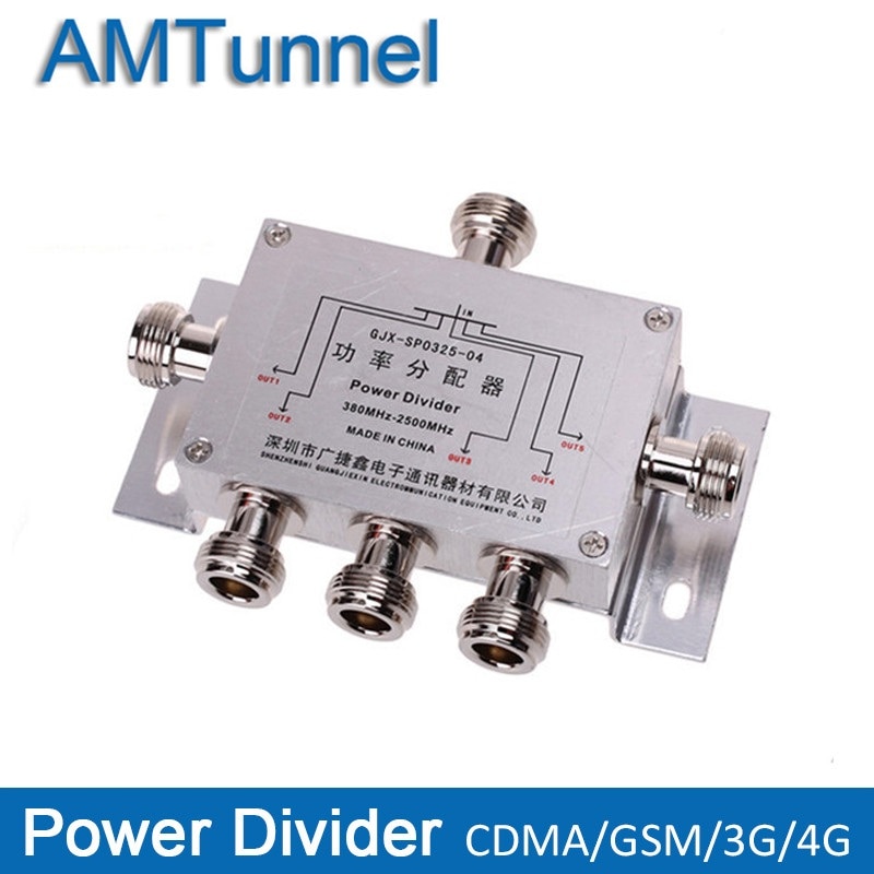 Energie Splitter Teiler 5 Weg Hohlraum N typ 380-2500MHz Für 3G CDMA GSM praktisch Signal Booster Verstärker und antenne