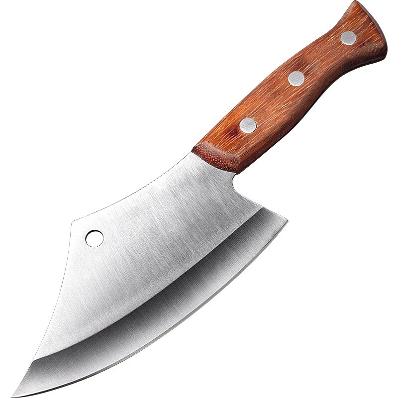 Forged stainless steel small kitchen knife with wooden handle Chopping knife Sharp blade Meat cleaver Kitchen cooking knife