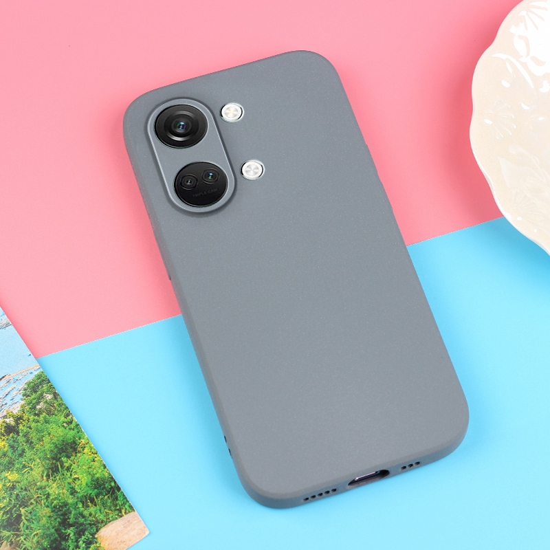 Coque antichoc en silicone souple pour OnePlus Nord 3 2 2T N10 N100 N20 N30, coque de protection complète, Sand 256: nylon / Gris foncé