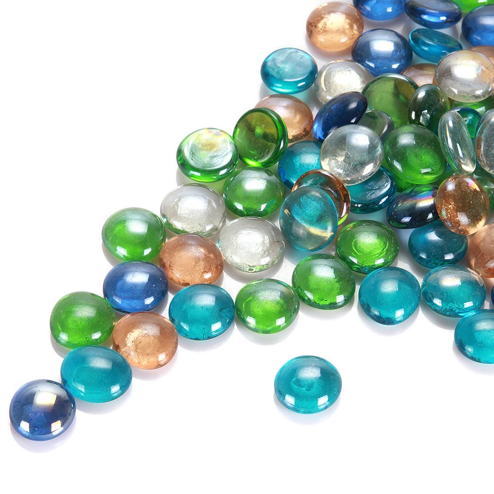 100g couleurs mélangées décor de jardin aquarium galets de verre pierres ornement de maison pavés aquarium pot de fleur marbres décoratifs