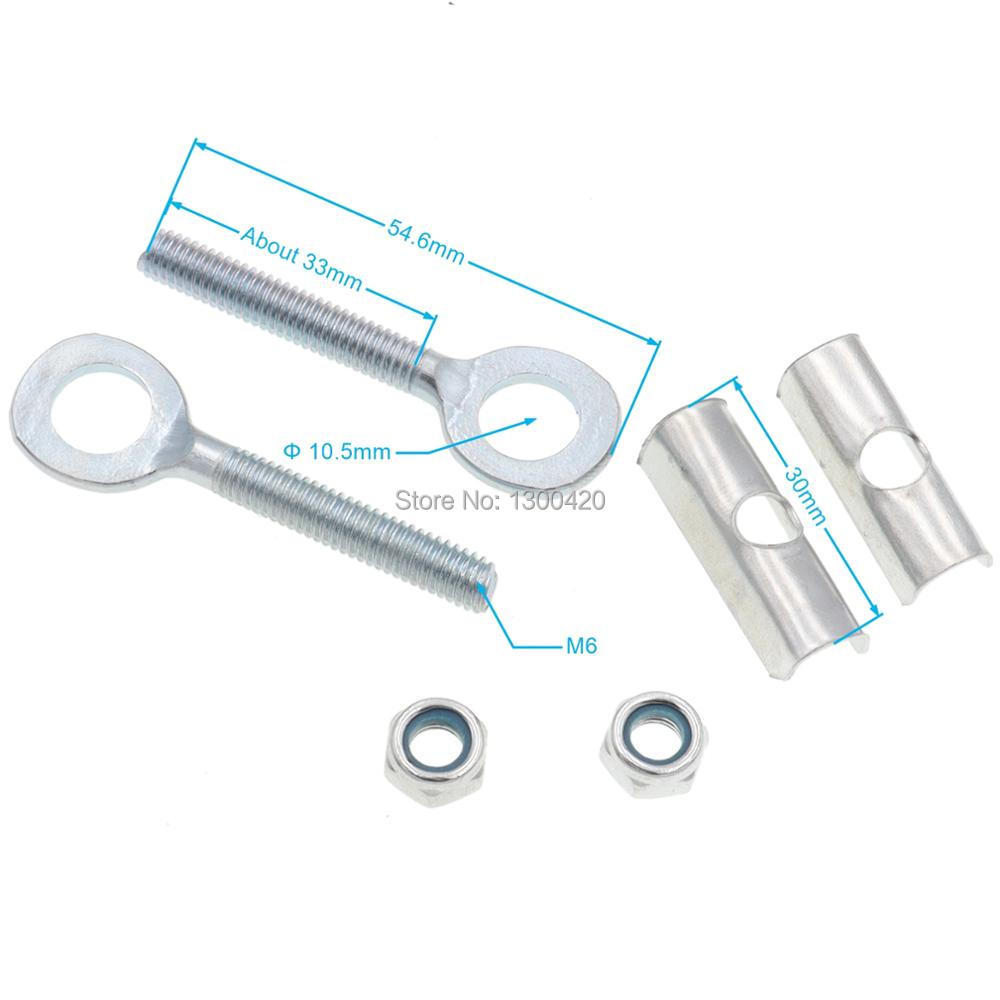 1 Paar Achterwiel As Gat Kettingspanner Richter Voor 49cc 2-Takt 4-Takt Mini Dirt Pit fiets