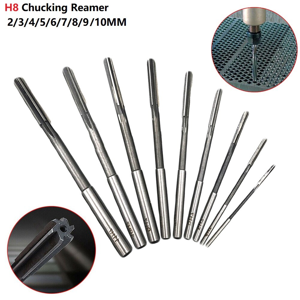 Rechte Schacht Ruimer Hss H8 Machine Hoge Snelheid Staal Parallel Fluit Machineruimer 2/3/4/5/6/7/8/9/10 Mm Voor Boring Bewerking