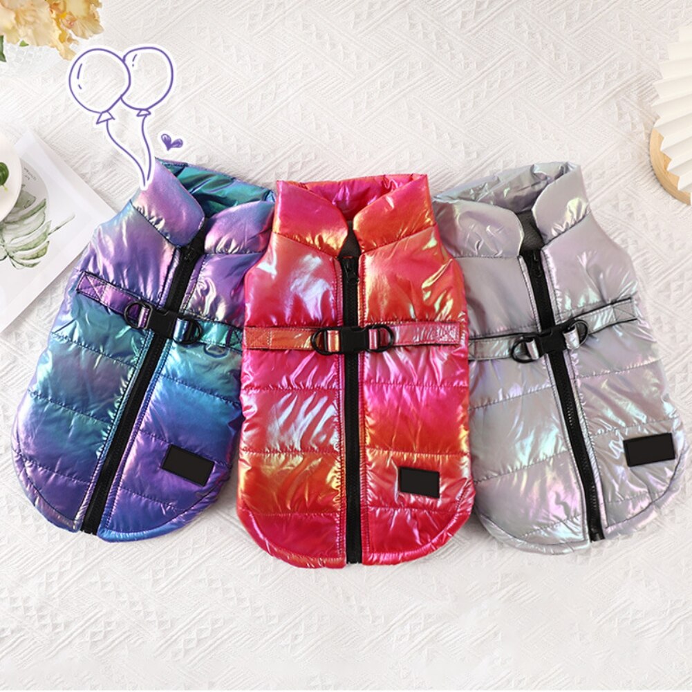 Winter Warme Overall Für Hunde Wasserdicht Haustier Hund Regenbogen Reflektierende Kleine Hund Kleidung Welpen Unten Jacke Französisch Bulldogge Weste Mantel