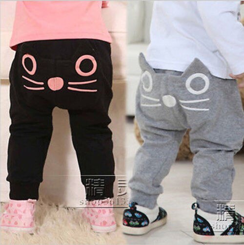 Leuke Kat Baby Kids Jongens Meisjes Broek Katoen Warme Kleding Broek Harembroek Bodems Kleding 3-24 M