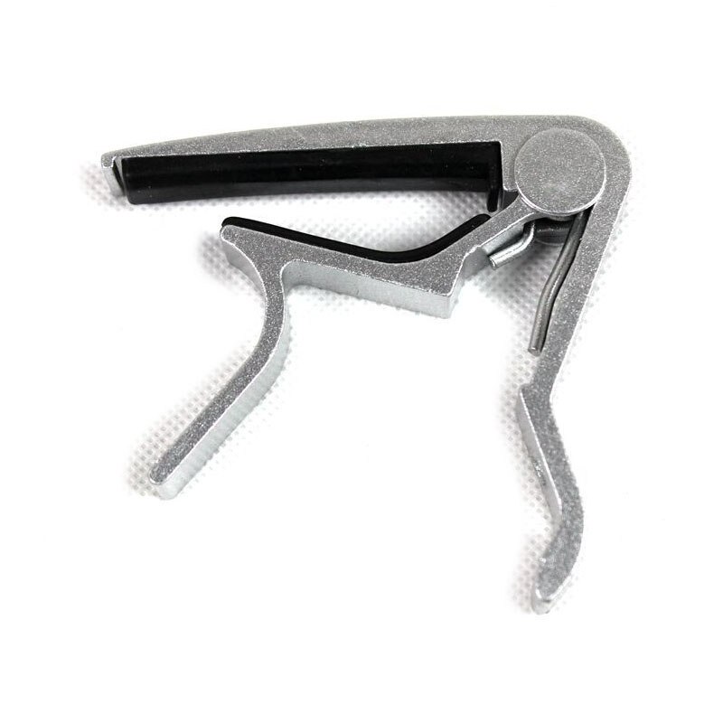 Electric Acoustic Guitar Capo Bass Violin Ukulele Capo Single-handed Tune Clamp Trigger - Material Metal: Silver