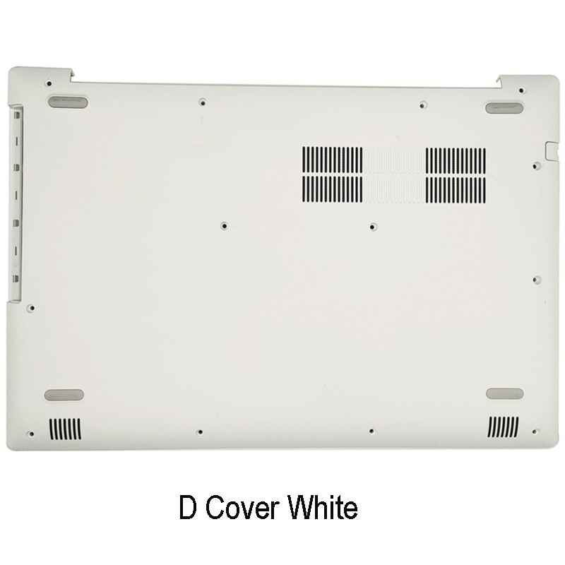 Coque arrière LCD pour ordinateur portable Lenovo, compatible avec IdeaPad 320 – 15 320-15IKB 320-15ISK 320-15ABR, lunette avant, charnières repose-paume, boîtier inférieur blanc: D Cover White 