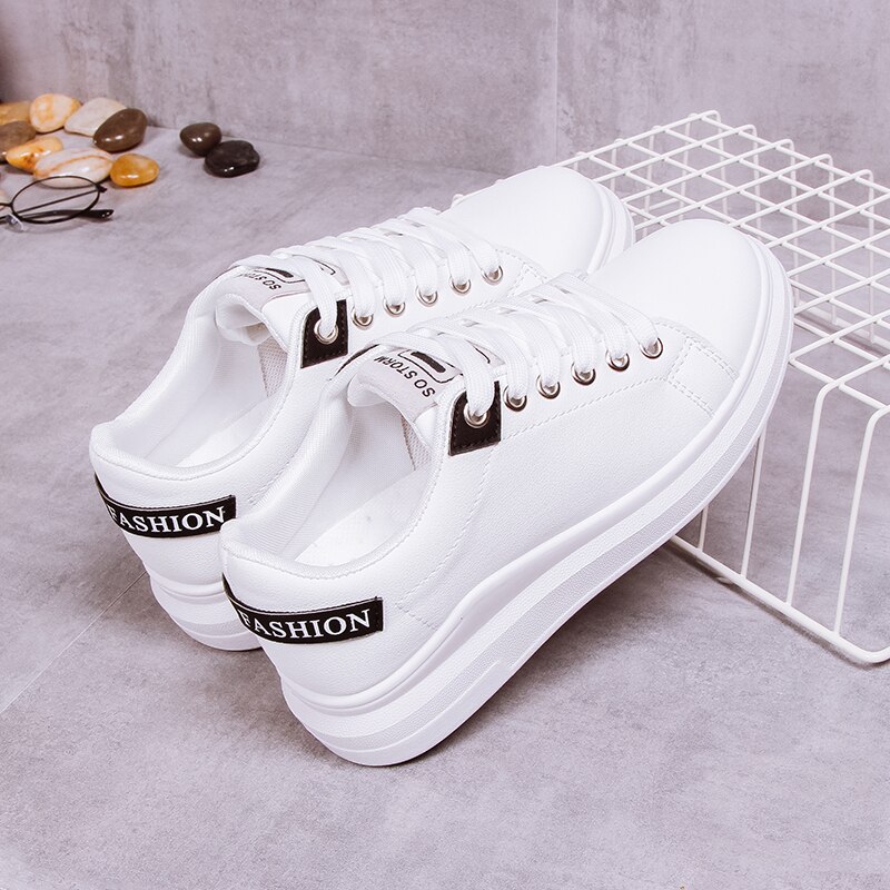 Tenis Feminino 2020 nowych kobiet buty do tenisa Lady Sneakers Outdoor Walking płaskie obuwie sportowe siłownia buty Tenis Plataforma: white 1 / 4