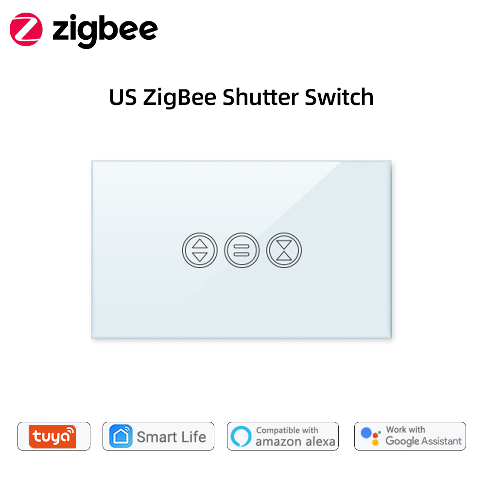Tuya ZigBee 3.0 Wireless 4-Button Portable Remote Works with Smartthings Conbee Deconz Stick Domoticz Hub Required: US Curtain Switch