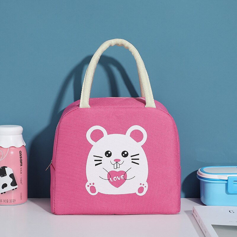Moda dos desenhos animados saco de almoço para as mulheres saco de comida térmica lancheira tote sacos de isolamento novo portátil à prova dwaterproof água lona saco térmico: B