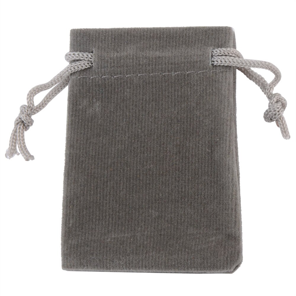 10 sztuk/partia 5*7cm kolorowe aksamitne torebki opakowania biżuterii wyświetlacz sznurkiem pakowania torby i torebki na prezenty: szary