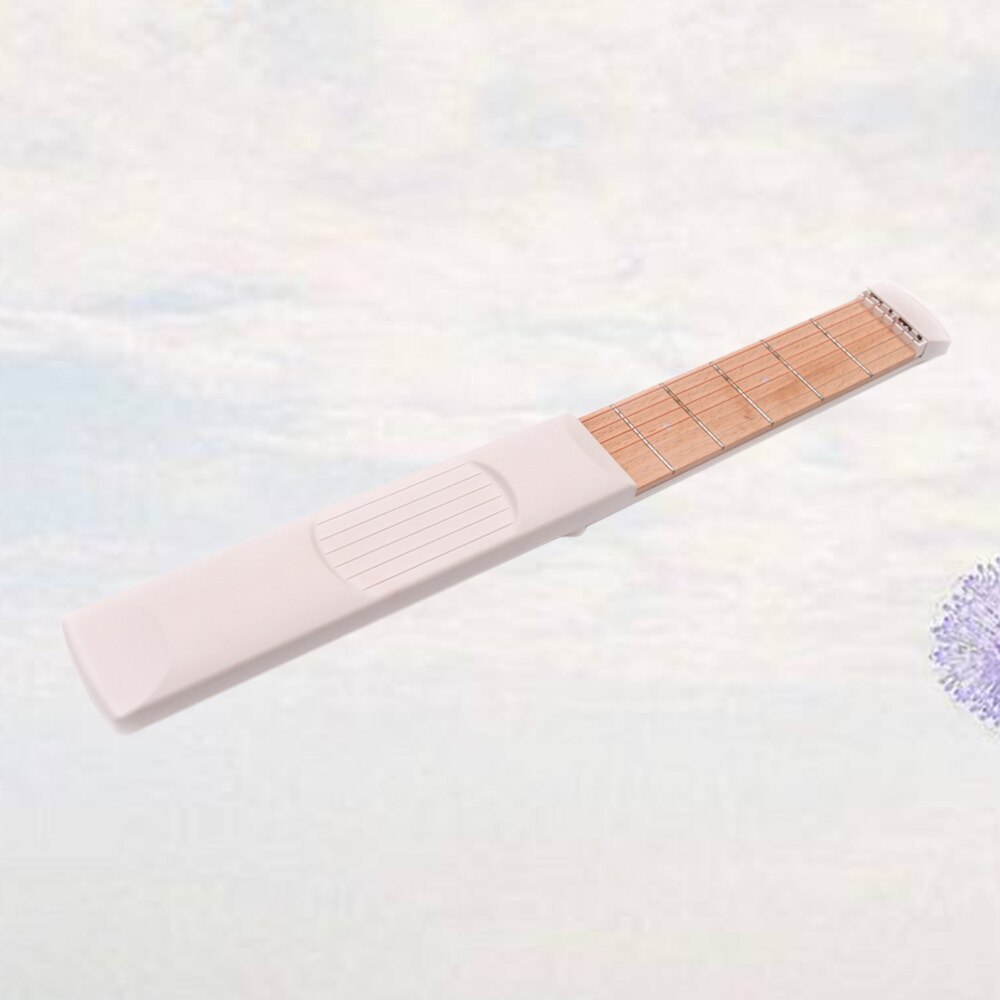 Pocket Guitar Portable Guitar Exerciser Guitar Finger Chord Conversion Trainer Practice Tool Finger Force(Black)