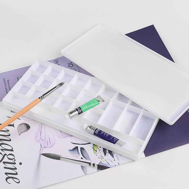 Palette carrée en plastique Gouache boîte de peinture fournitures de bureau