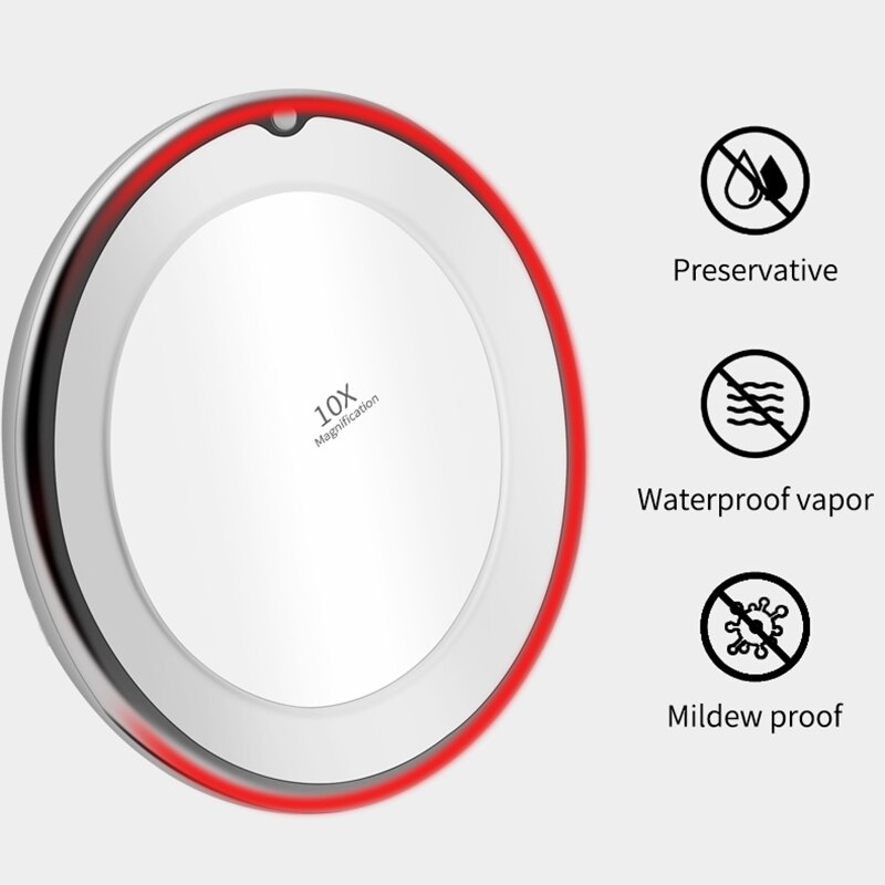 Säädettävä led-peili meikkipeili led-valolla meikkipeilit pyörivä kosmetiikkapeili 10x suurentavaa peiliä valo  xa83t